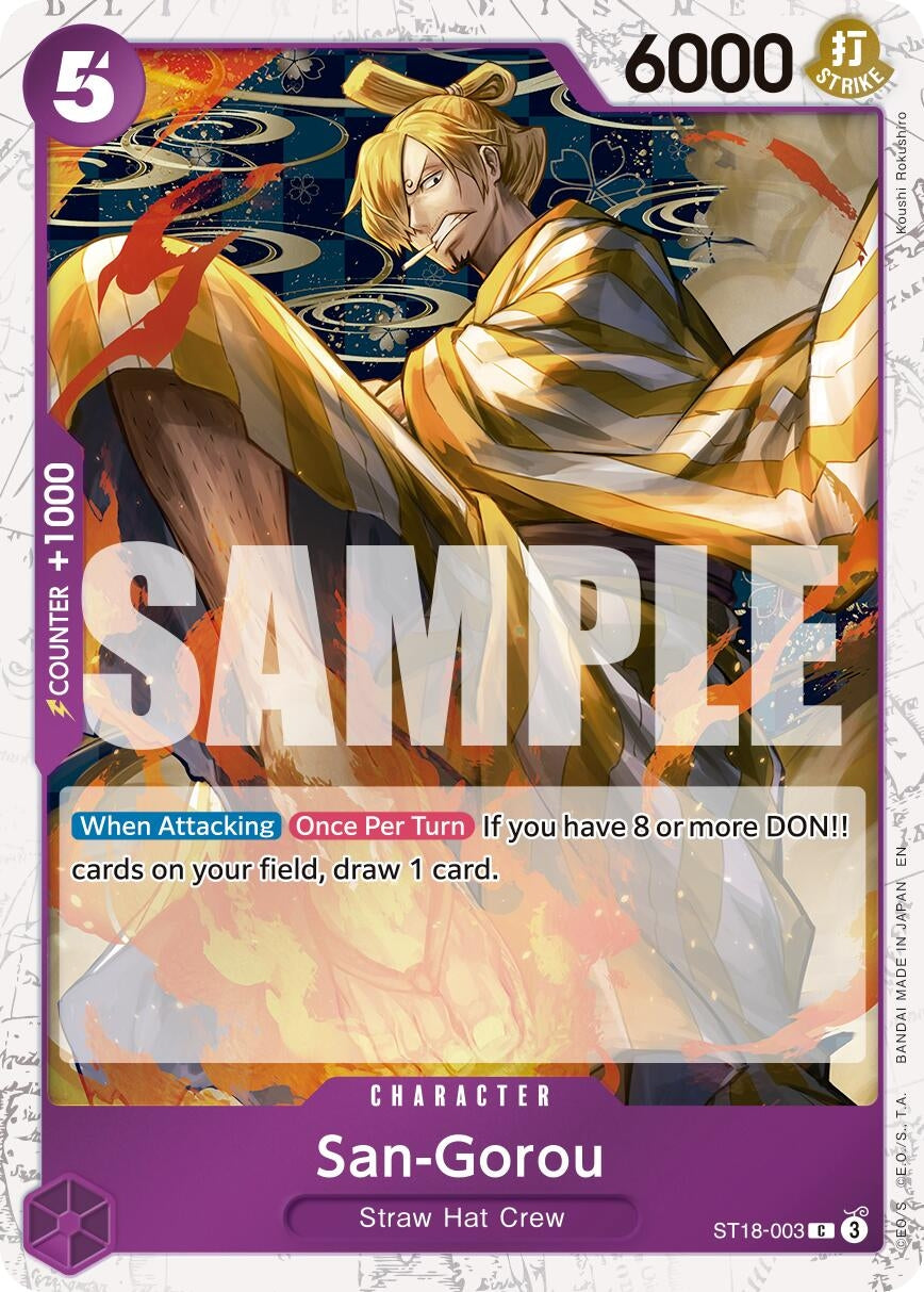 Image for San-Gorou (Pirate Foil) (ST18-003) (Premium Booster -The Best- Vol. 2) (PRB-02) - One Piece Card Game