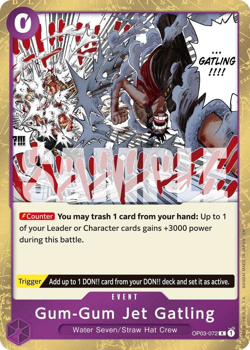 Image for Gum-Gum Jet Gatling (Reprint) (OP03-072) (Premium Booster -The Best- Vol. 2) (PRB-02) - One Piece Card Game