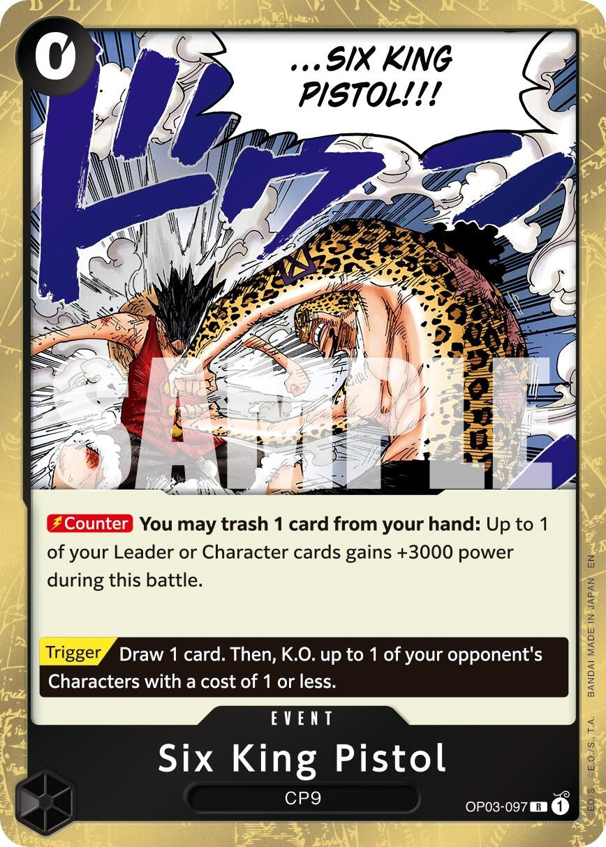 Image for Six King Pistol (Reprint) (OP03-097) (Premium Booster -The Best- Vol. 2) (PRB-02) - One Piece Card Game