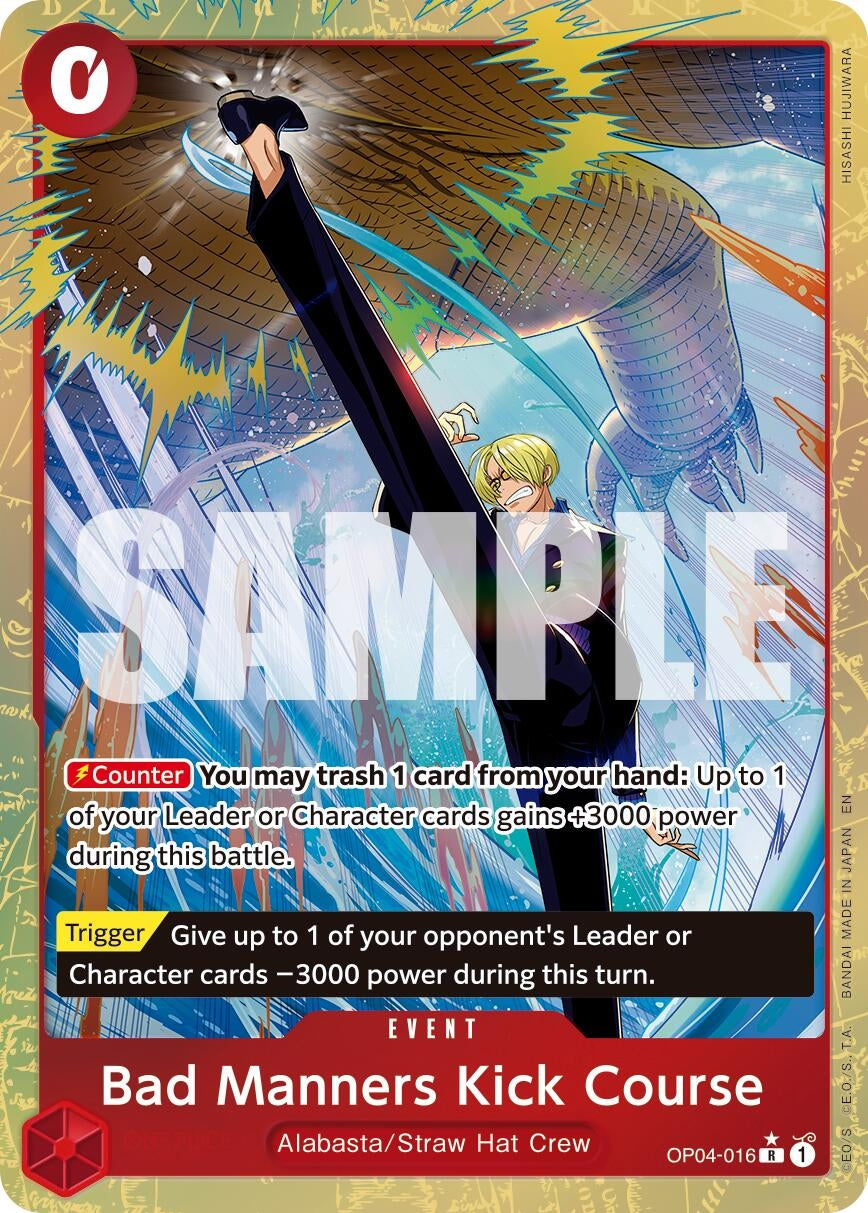 Image for Bad Manners Kick Course (Alternate Art) (OP04-016) (Premium Booster -The Best- Vol. 2) (PRB-02) - One Piece Card Game