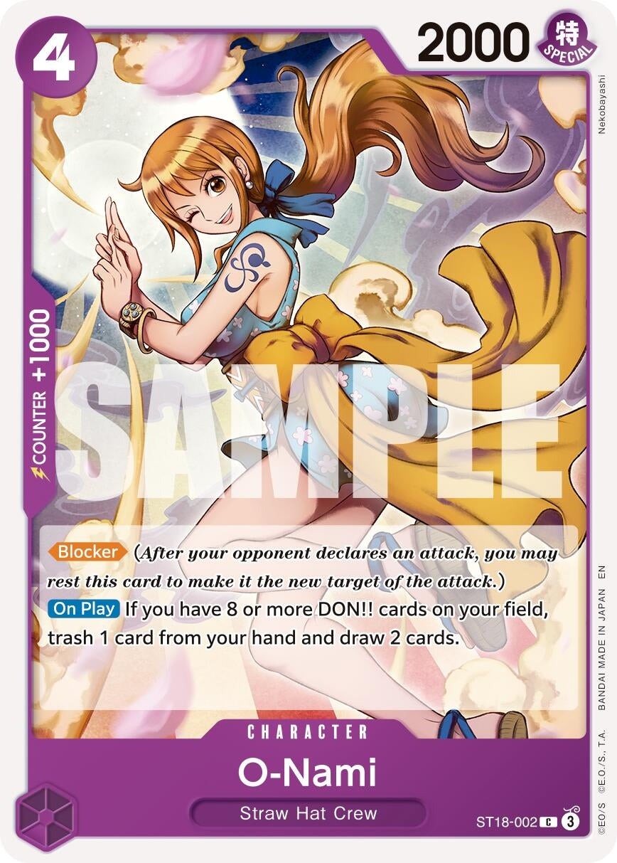 Image for O-Nami (Reprint) (ST18-002) (Premium Booster -The Best- Vol. 2) (PRB-02) - One Piece Card Game