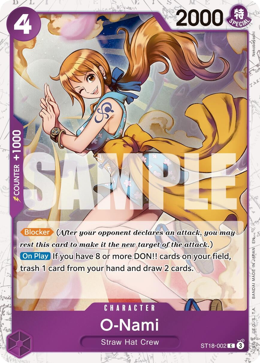 Image for O-Nami (Pirate Foil) (ST18-002) (Premium Booster -The Best- Vol. 2) (PRB-02) - One Piece Card Game