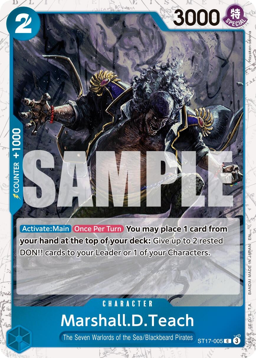 Image for Marshall.D.Teach - ST17-005 (Pirate Foil) (ST17-005) (Premium Booster -The Best- Vol. 2) (PRB-02) - One Piece Card Game