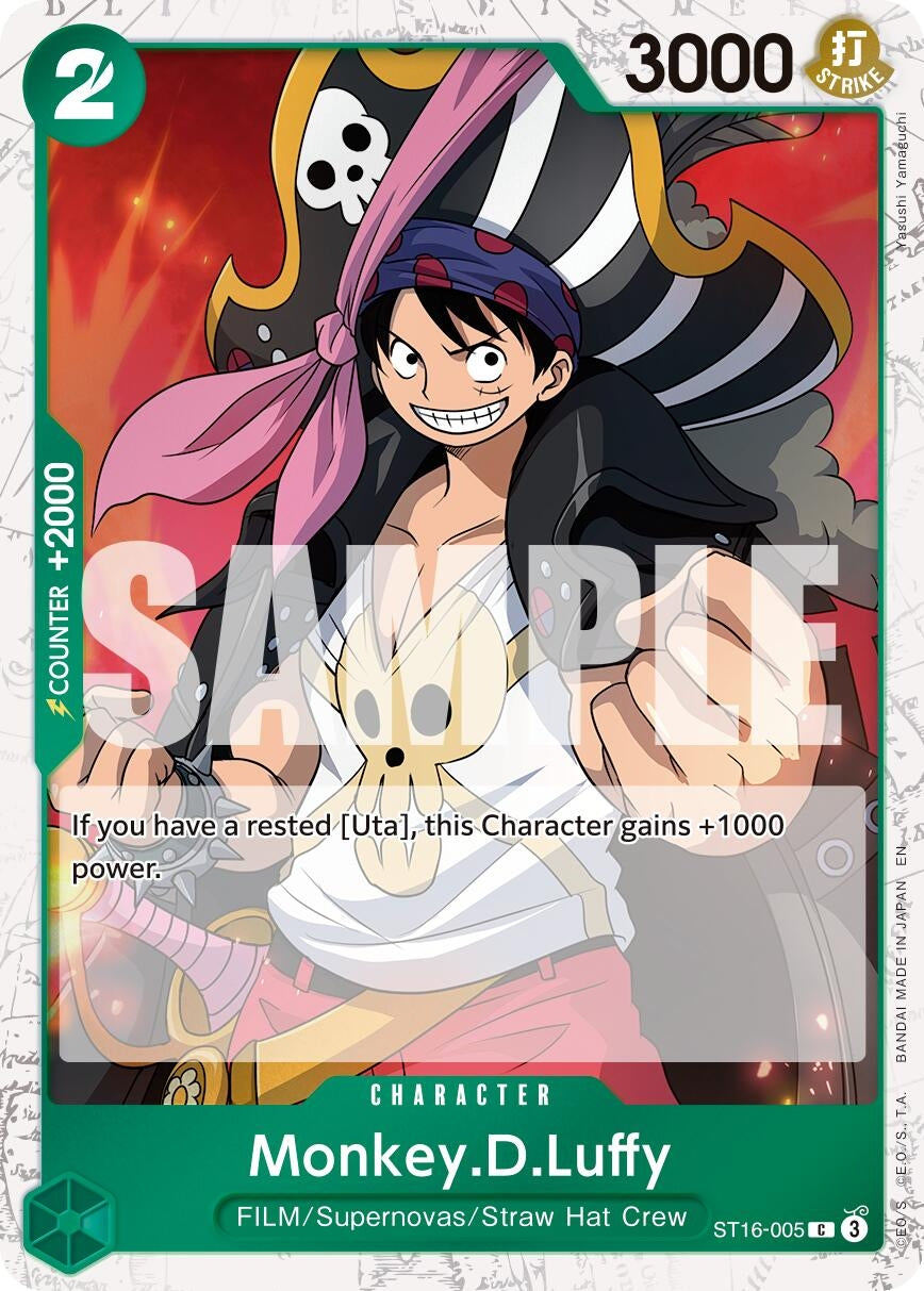 Image for Monkey.D.Luffy - ST16-005 (Pirate Foil) (ST16-005) (Premium Booster -The Best- Vol. 2) (PRB-02) - One Piece Card Game