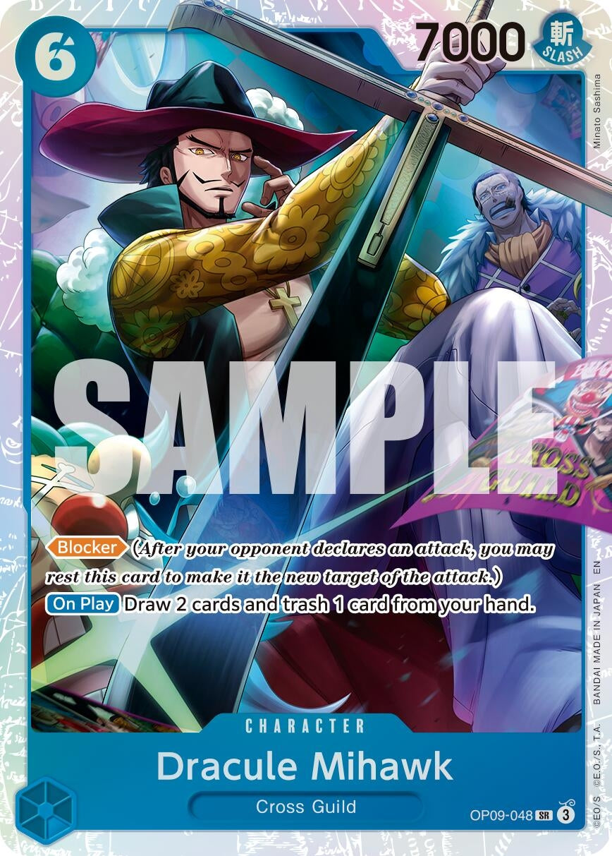 Image for Dracule Mihawk - OP09-048 (Reprint) (OP09-048) (Premium Booster -The Best- Vol. 2) (PRB-02) - One Piece Card Game
