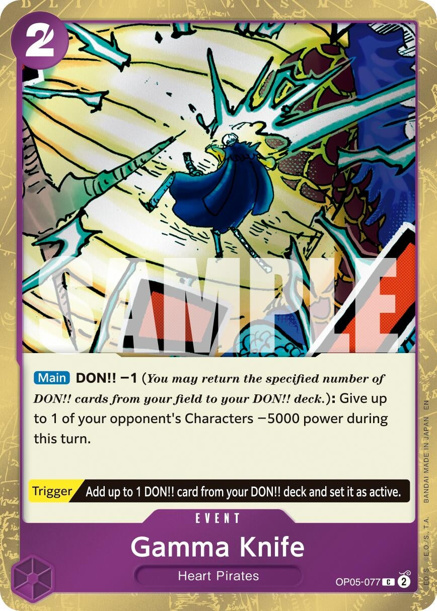 Image for Gamma Knife (Pirate Foil) (OP05-077) (Premium Booster -The Best- Vol. 2) (PRB-02) - One Piece Card Game