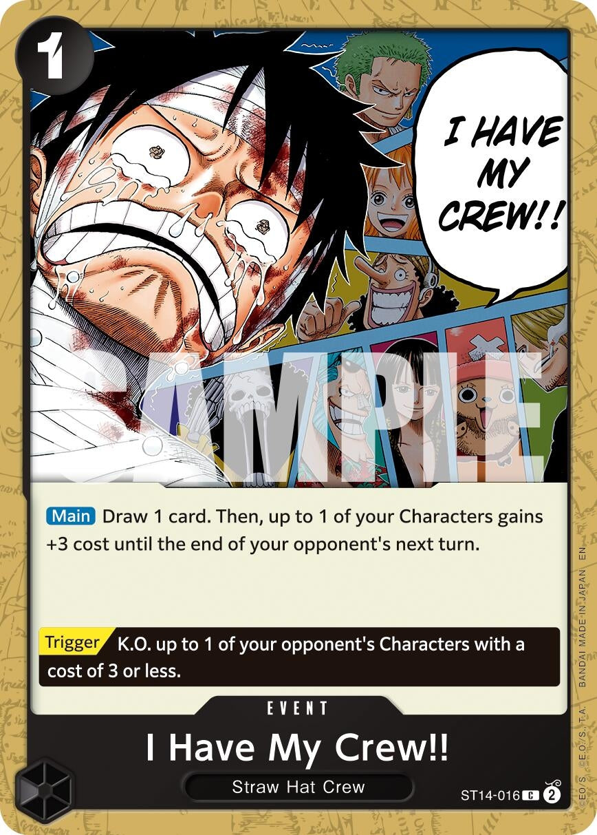 Image for I Have My Crew!! (Reprint) (ST14-016) (Premium Booster -The Best- Vol. 2) (PRB-02) - One Piece Card Game