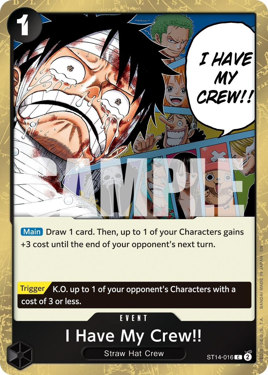 Image for I Have My Crew!! (Pirate Foil) (ST14-016) (Premium Booster -The Best- Vol. 2) (PRB-02) - One Piece Card Game