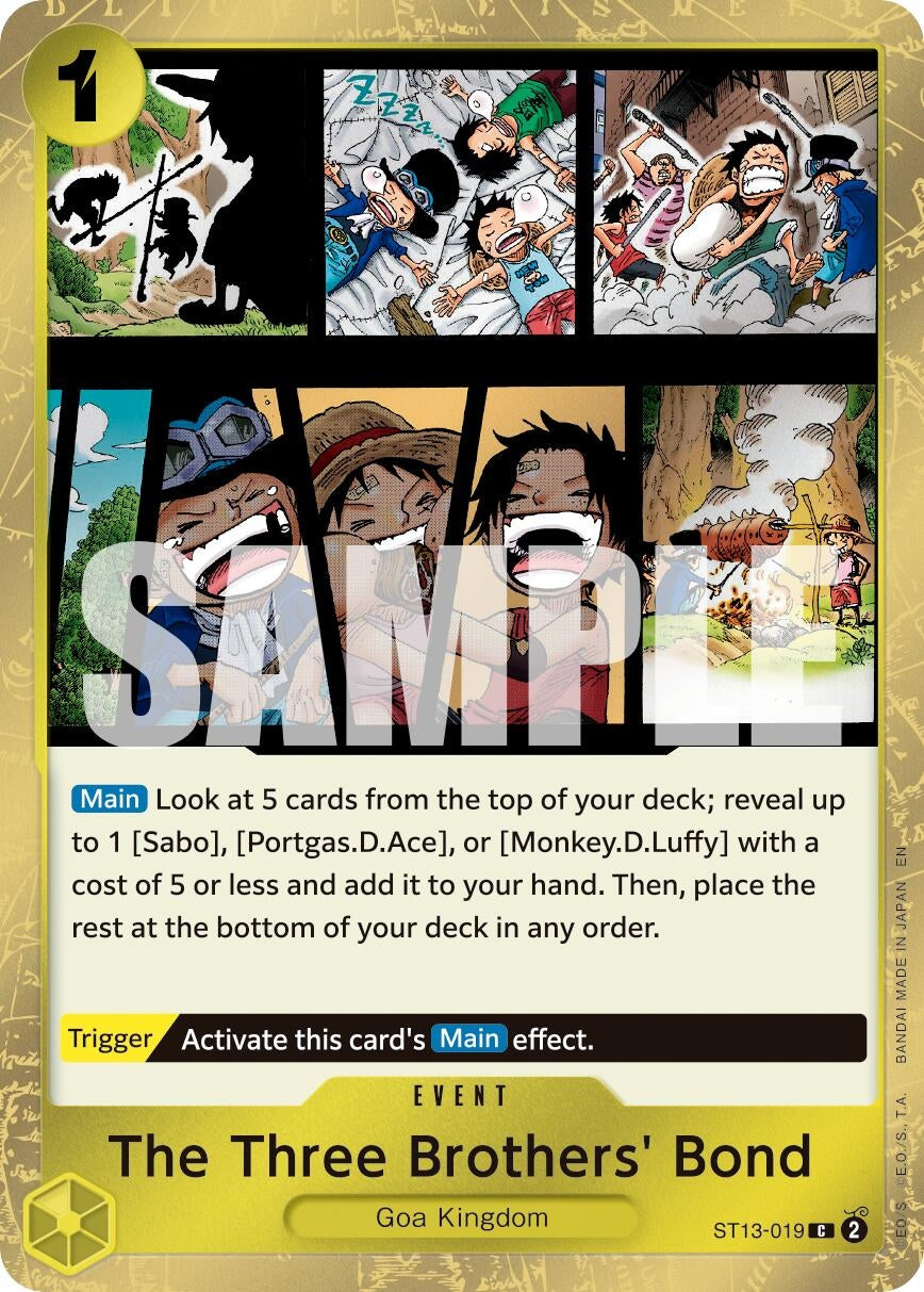 Image for The Three Brothers' Bond (Pirate Foil) (ST13-019) (Premium Booster -The Best- Vol. 2) (PRB-02) - One Piece Card Game
