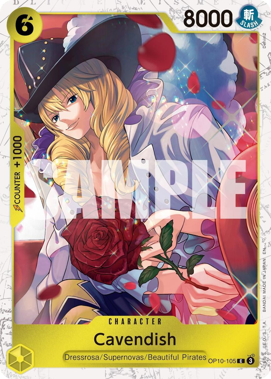 Image for Cavendish - OP10-105 (Pirate Foil) (OP10-105) (Premium Booster -The Best- Vol. 2) (PRB-02) - One Piece Card Game