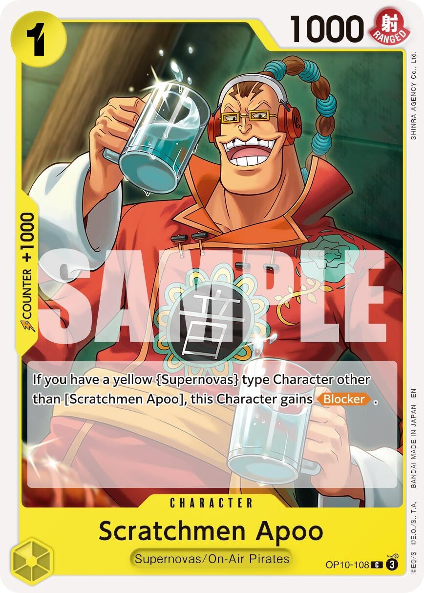 Image for Scratchmen Apoo - OP10-108 (Reprint) (OP10-108) (Premium Booster -The Best- Vol. 2) (PRB-02) - One Piece Card Game