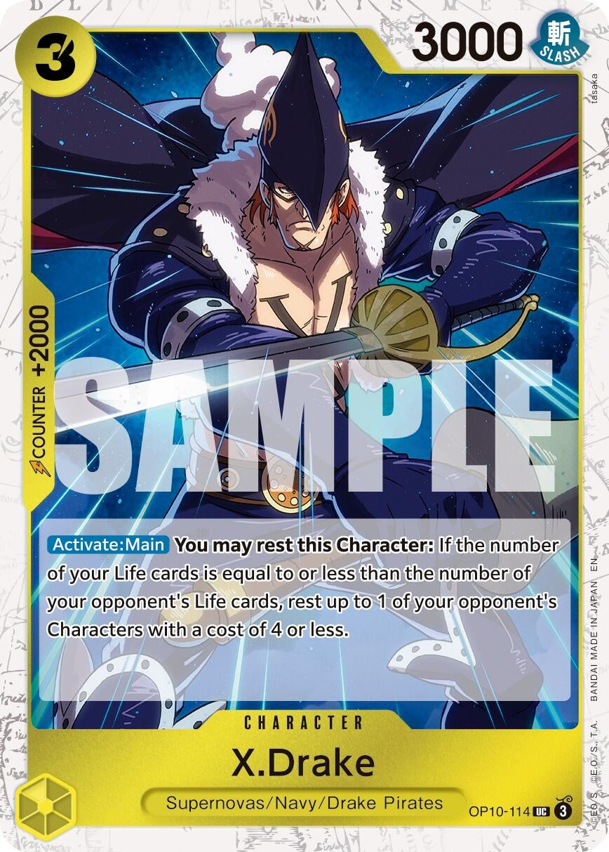 Image for X.Drake (Pirate Foil) (OP10-114) (Premium Booster -The Best- Vol. 2) (PRB-02) - One Piece Card Game