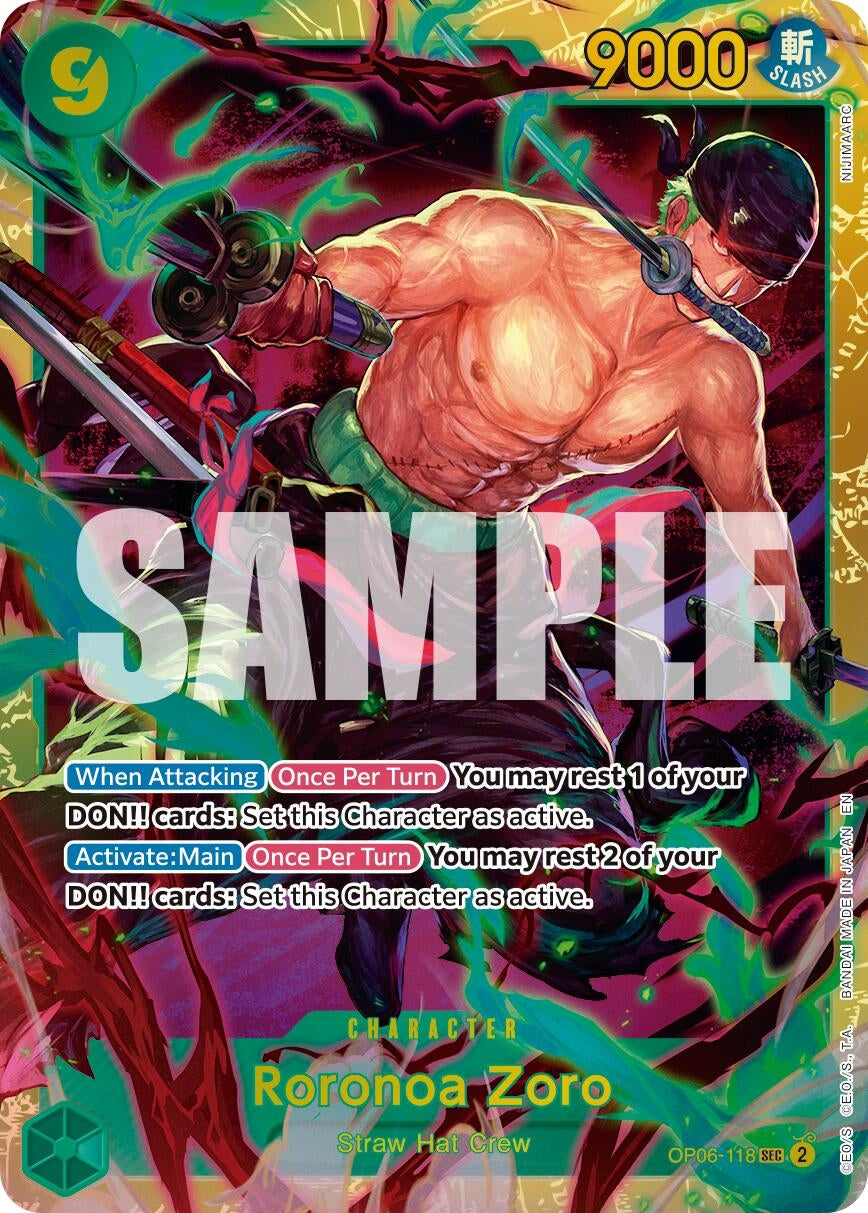 Image for Roronoa Zoro - OP06-118 (Reprint) (OP06-118) (Premium Booster -The Best- Vol. 2) (PRB-02) - One Piece Card Game