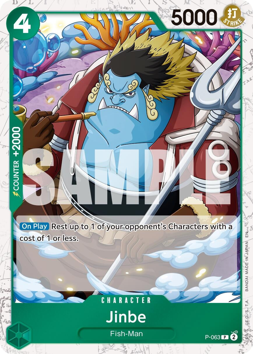 Image for Jinbe - P-063 (Pirate Foil) (P-063) (Premium Booster -The Best- Vol. 2) (PRB-02) - One Piece Card Game