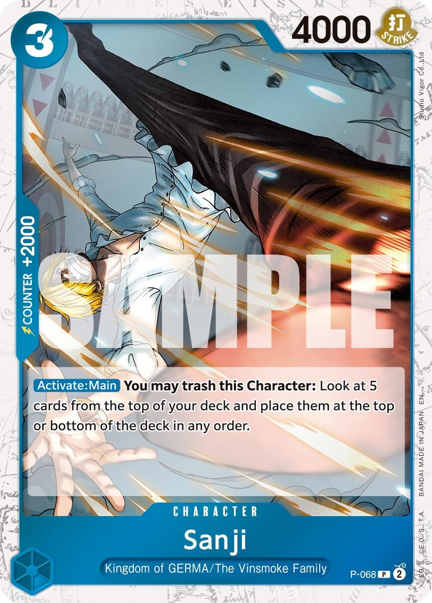 Image for Sanji - P-068 (Pirate Foil) (P-068) (Premium Booster -The Best- Vol. 2) (PRB-02) - One Piece Card Game