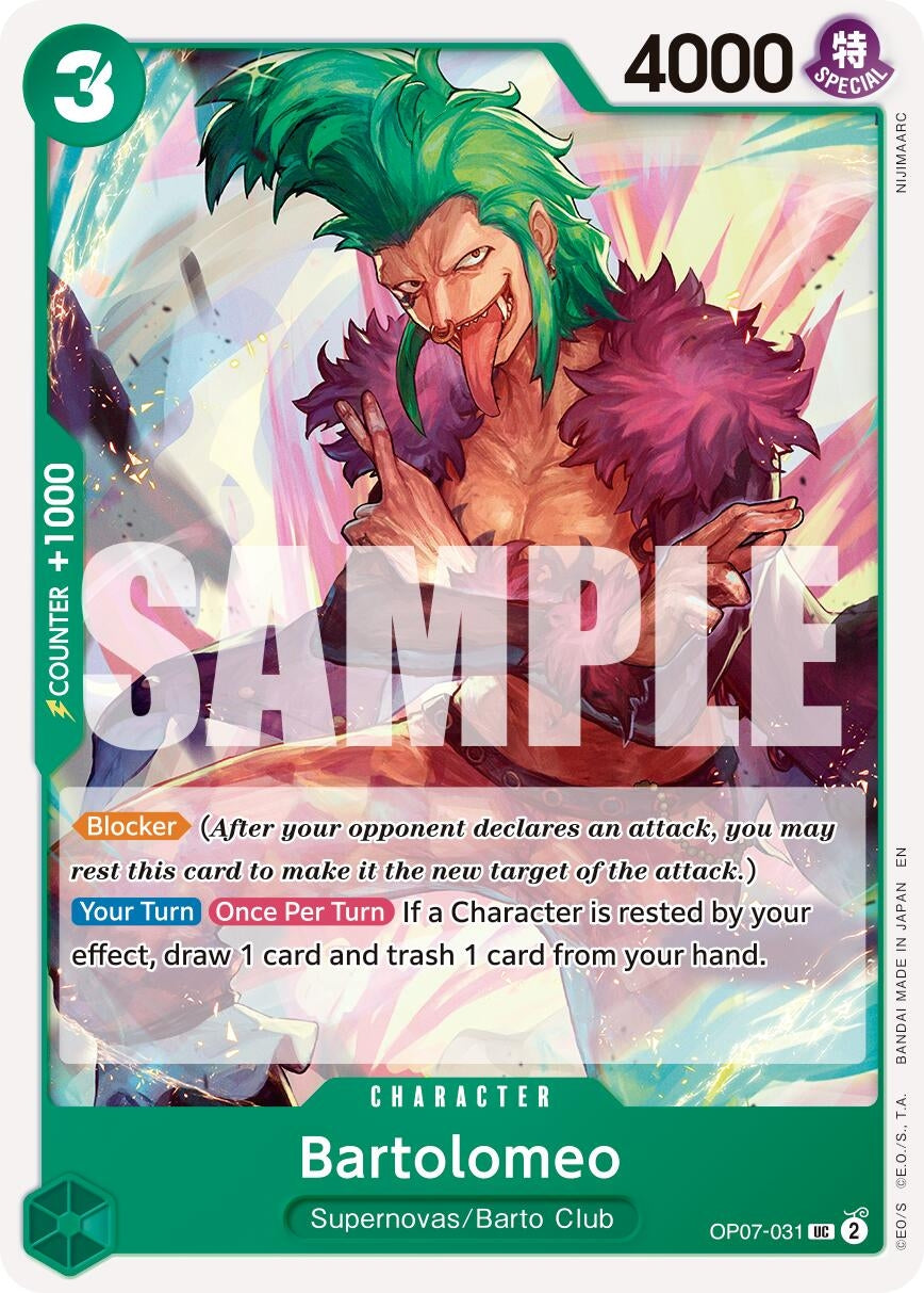 Image for Bartolomeo (Reprint) (OP07-031) (Premium Booster -The Best- Vol. 2) (PRB-02) - One Piece Card Game