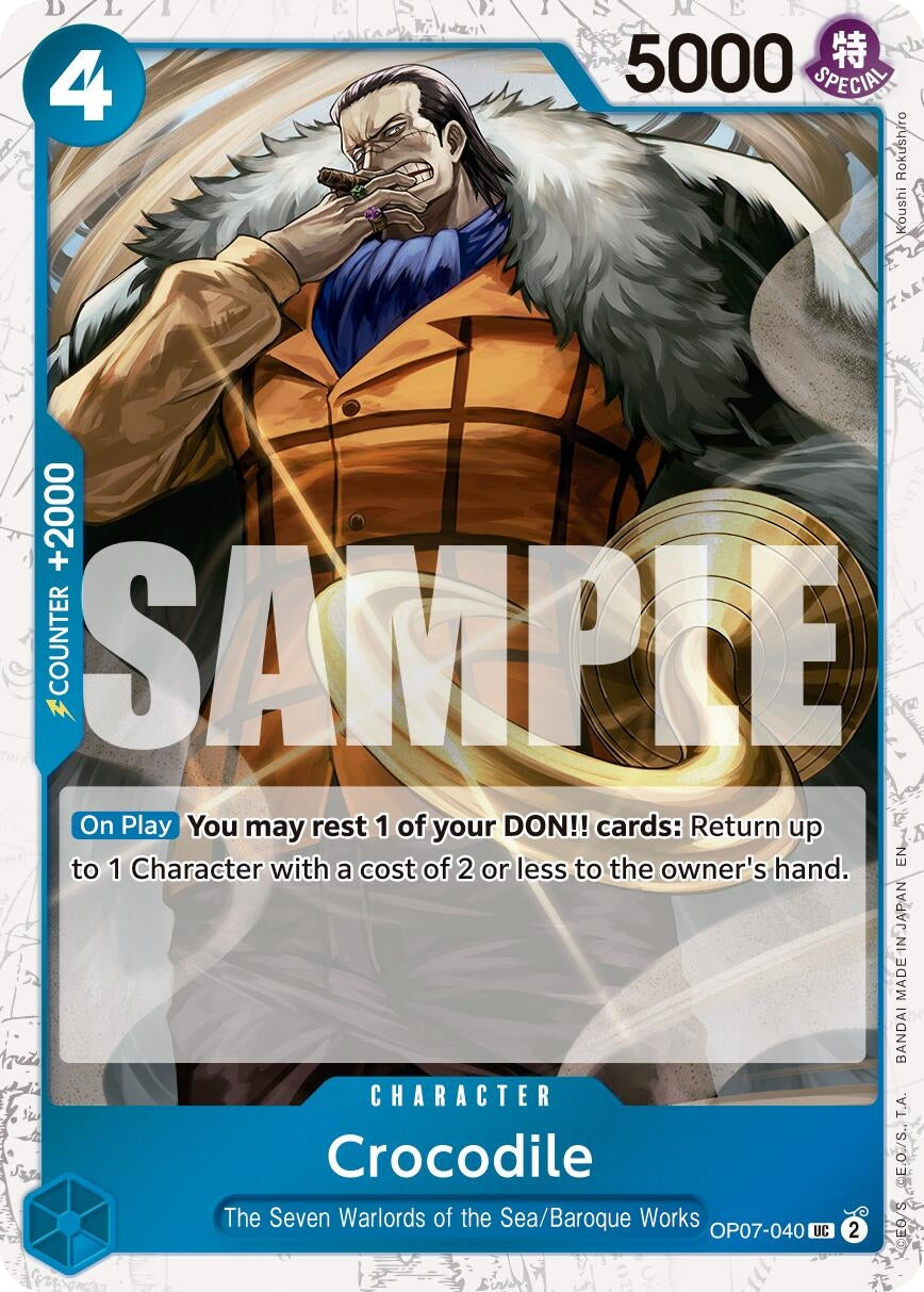 Image for Crocodile - OP07-040 (Pirate Foil) (OP07-040) (Premium Booster -The Best- Vol. 2) (PRB-02) - One Piece Card Game