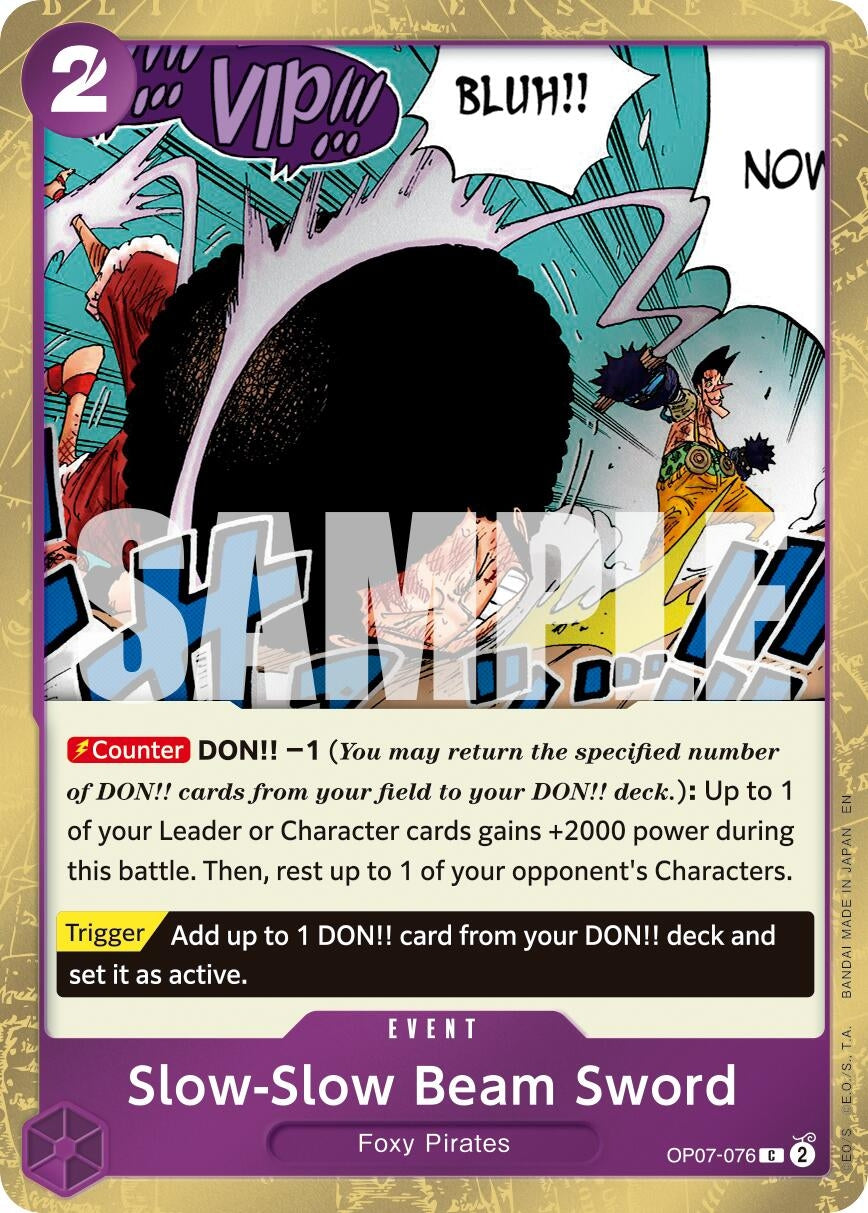 Image for Slow-Slow Beam Sword (Pirate Foil) (OP07-076) (Premium Booster -The Best- Vol. 2) (PRB-02) - One Piece Card Game