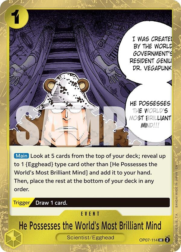 Image for He Possesses the World's Most Brilliant Mind (Pirate Foil) (OP07-114) (Premium Booster -The Best- Vol. 2) (PRB-02) - One Piece Card Game