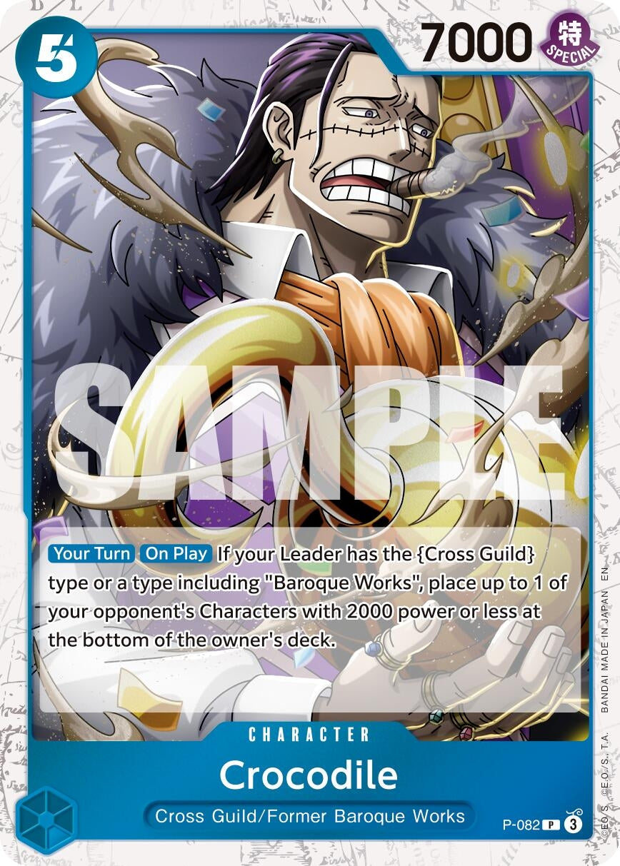 Image for Crocodile - P-082 (Pirate Foil) (P-082) (Premium Booster -The Best- Vol. 2) (PRB-02) - One Piece Card Game
