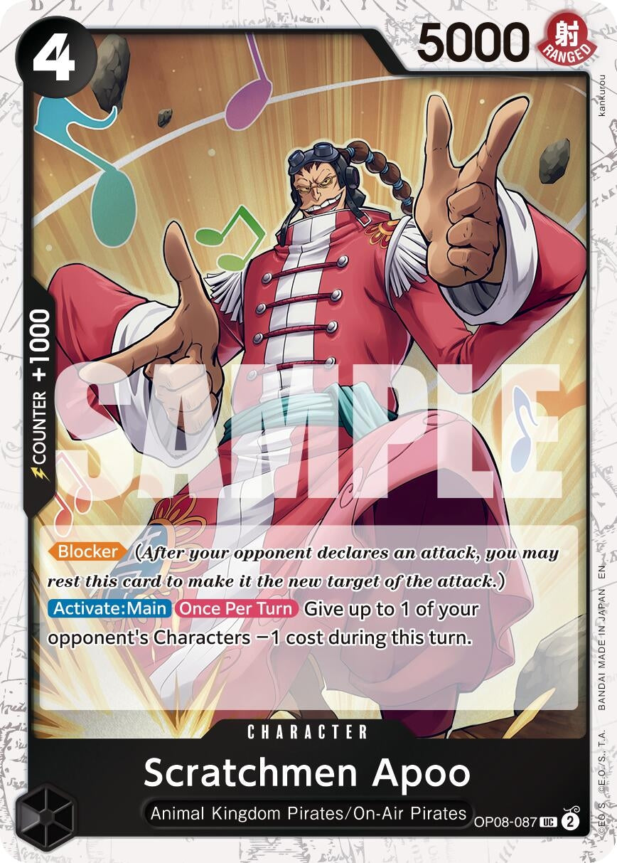 Image for Scratchmen Apoo - OP08-087 (Pirate Foil) (OP08-087) (Premium Booster -The Best- Vol. 2) (PRB-02) - One Piece Card Game