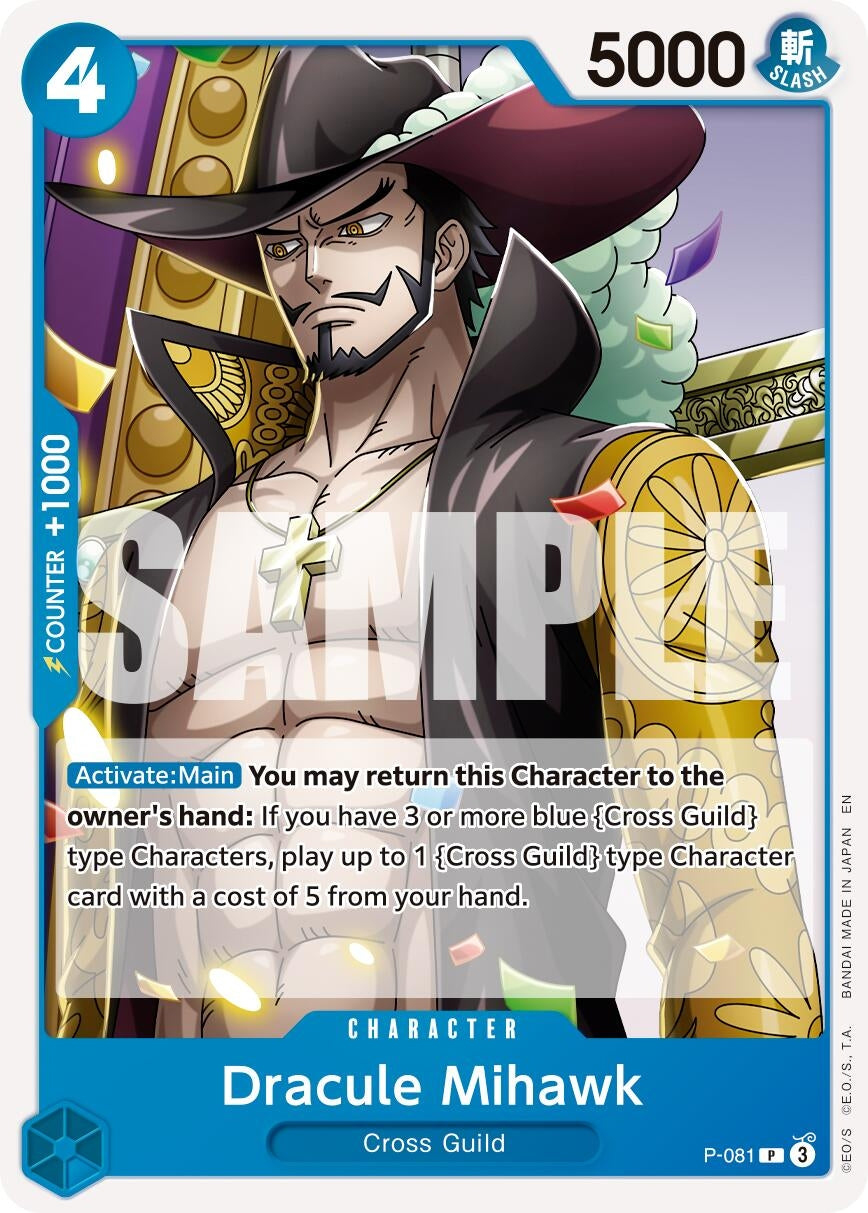 Image for Dracule Mihawk - P-081 (Reprint) (P-081) (Premium Booster -The Best- Vol. 2) (PRB-02) - One Piece Card Game