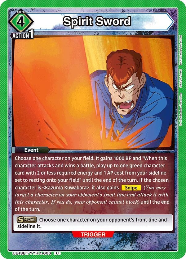 Image for Spirit Sword (UE13BT/YYH-1-066) (UE13BT: Yu Yu Hakusho: Ghost Files) (UE13BT) - Union Arena