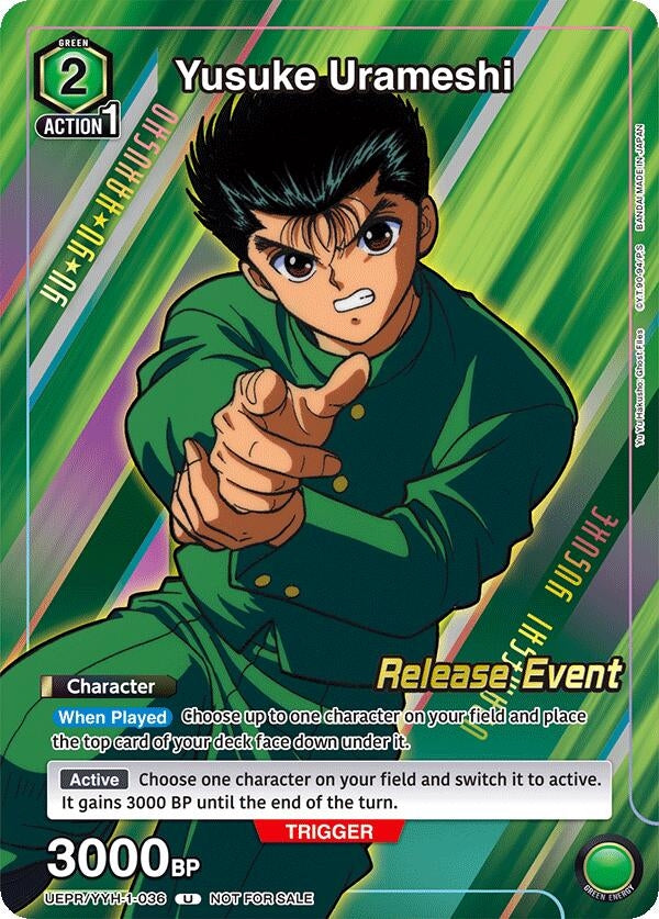 Image for Yusuke Urameshi (Release Event Participation) (UEPR/YYH-1-036) (UE13BT: Yu Yu Hakusho: Ghost Files Release Event Cards) (UE13BT_RE) - Union Arena