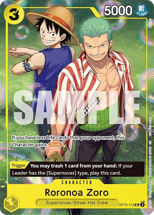 Image for Roronoa Zoro (Learn Together Deck Set - Set Sail Event) (OP10-113) (One Piece Promotion Cards) (OP-PR) - One Piece Card Game