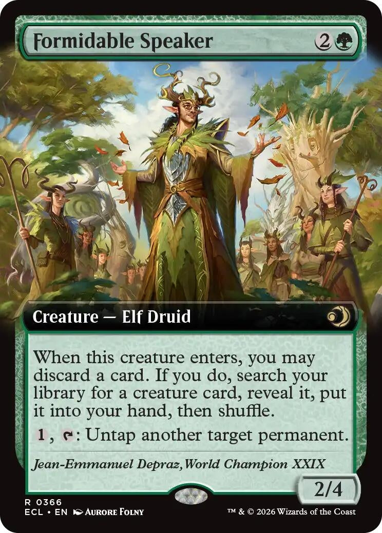Formidable Speaker (Extended Art) (366) (Lorwyn Eclipsed)