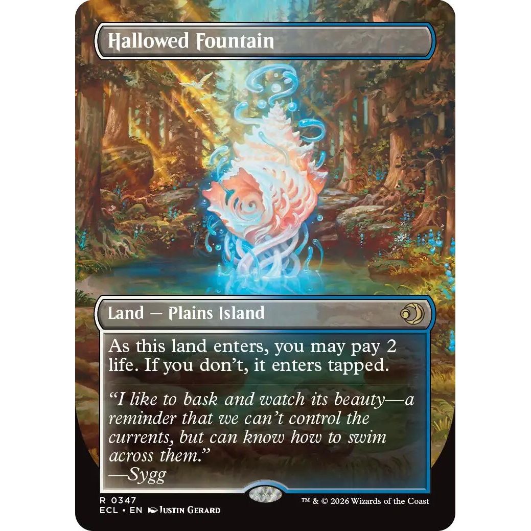 Image for Hallowed Fountain (Borderless) (347) (Lorwyn Eclipsed) - Magic: The Gathering