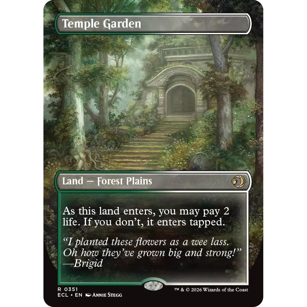 Image for Temple Garden (Borderless) (351) (Lorwyn Eclipsed) - Magic: The Gathering