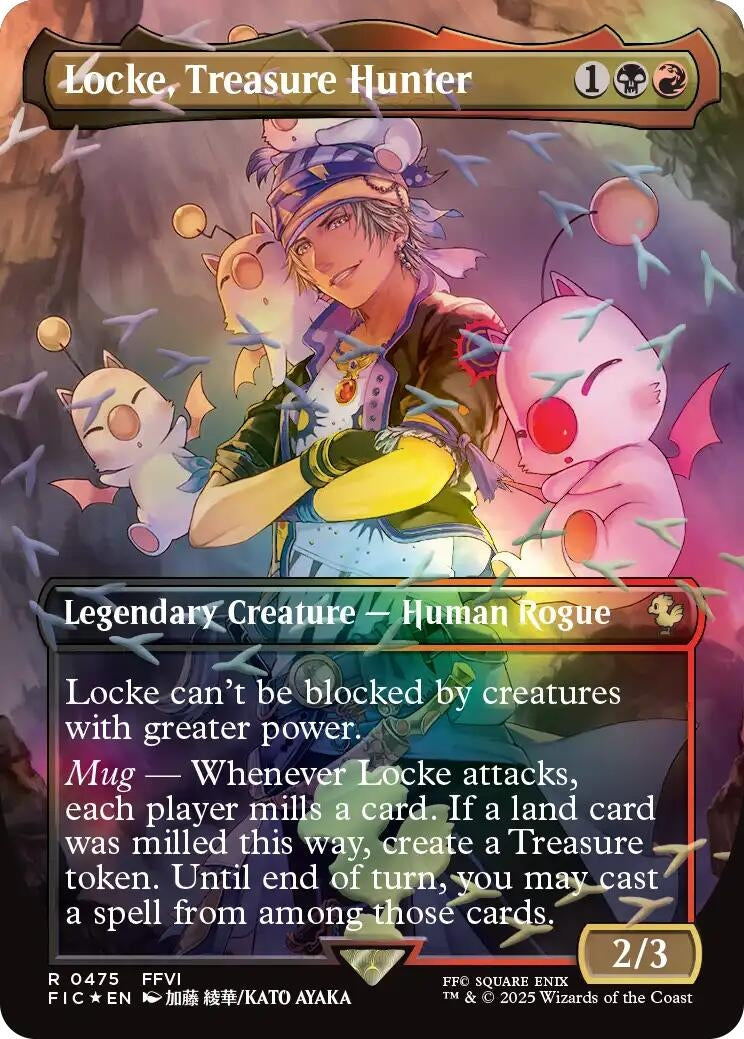 Locke, Treasure Hunter (Borderless) (Chocobo Track Foil) (475) (FINAL FANTASY)