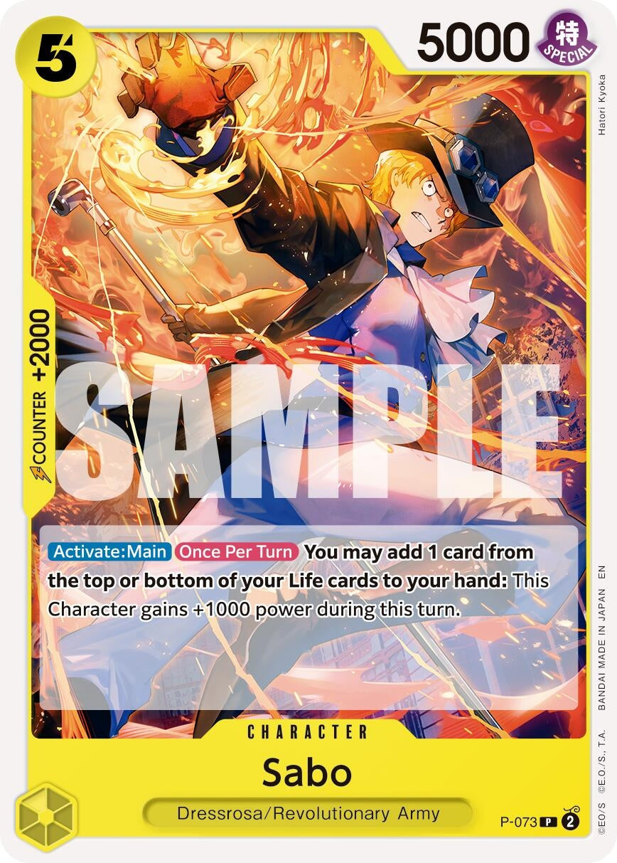 Image for Sabo - P-073 (Pirate Foil) (P-073) (Premium Booster -The Best- Vol. 2) (PRB-02) - One Piece Card Game