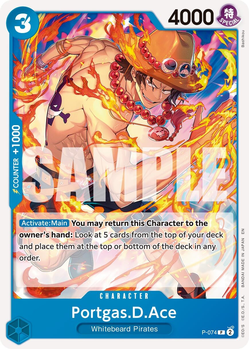 Image for Portgas.D.Ace - P-074 (Pirate Foil) (P-074) (Premium Booster -The Best- Vol. 2) (PRB-02) - One Piece Card Game