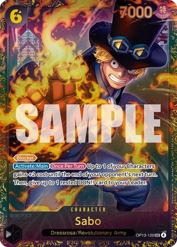 Image for Sabo (Store Treasure Cup 2025) (OP13-120) (One Piece Promotion Cards) (OP-PR) - One Piece Card Game