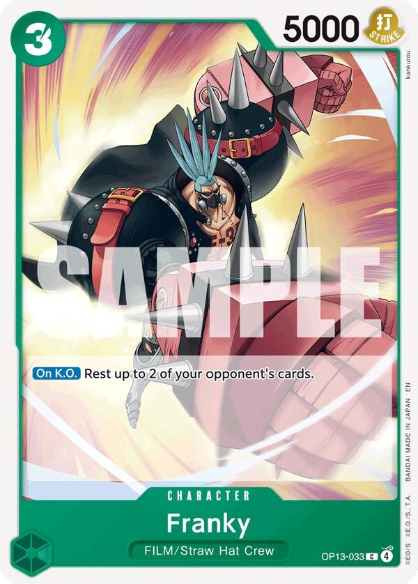 Image for Franky (OP13-033) (Carrying On His Will) (OP13) - One Piece Card Game