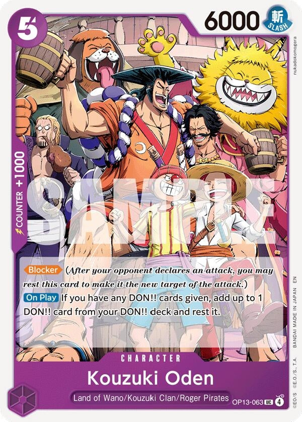 Image for Kouzuki Oden (OP13-063) (Carrying On His Will) (OP13) - One Piece Card Game