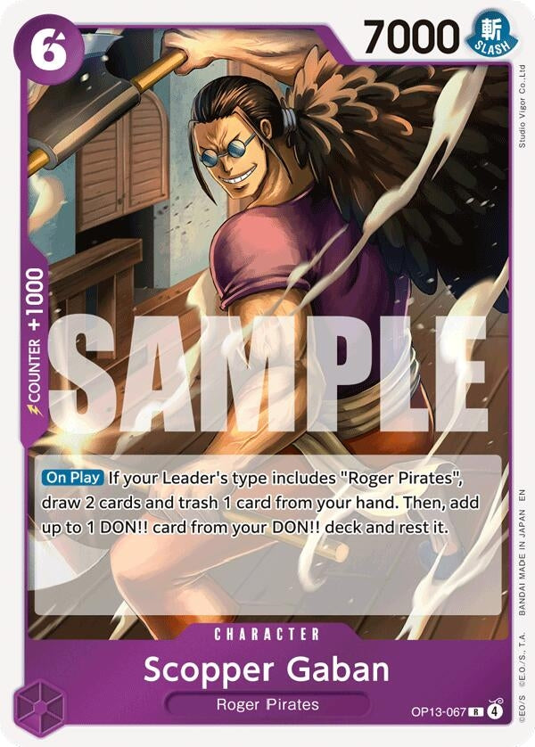 Image for Scopper Gaban (OP13-067) (Carrying On His Will) (OP13) - One Piece Card Game