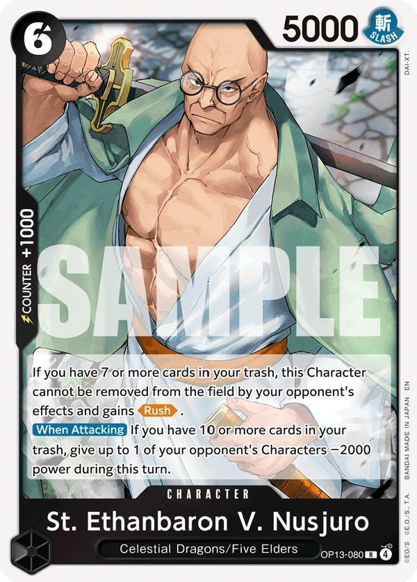 Image for St. Ethanbaron V. Nusjuro (OP13-080) (Carrying On His Will) (OP13) - One Piece Card Game