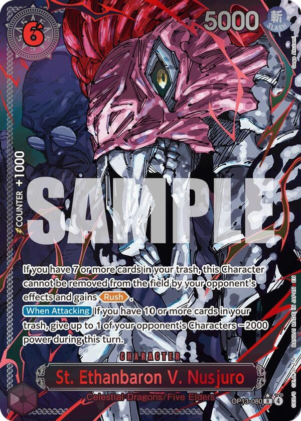 Image for St. Ethanbaron V. Nusjuro (Parallel) (OP13-080) (Carrying On His Will) (OP13) - One Piece Card Game