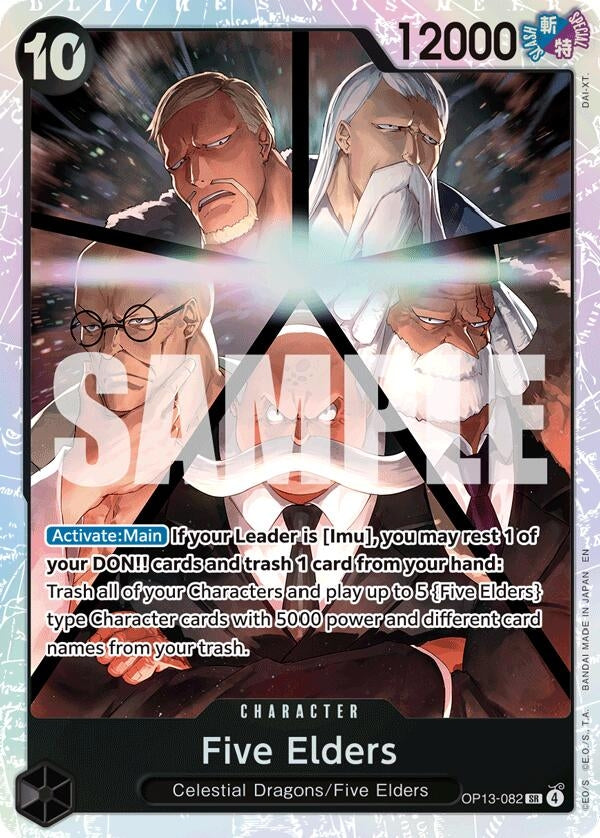 Image for Five Elders (OP13-082) (Carrying On His Will) (OP13) - One Piece Card Game