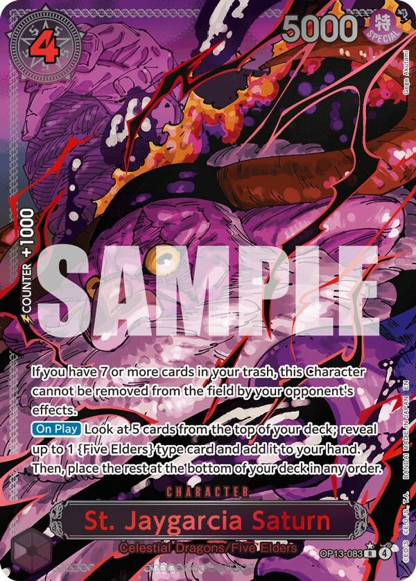 Image for St. Jaygarcia Saturn (Parallel) (OP13-083) (Carrying On His Will) (OP13) - One Piece Card Game
