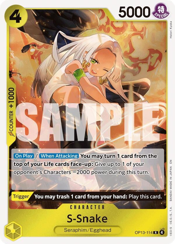 Image for S-Snake (OP13-114) (Carrying On His Will) (OP13) - One Piece Card Game