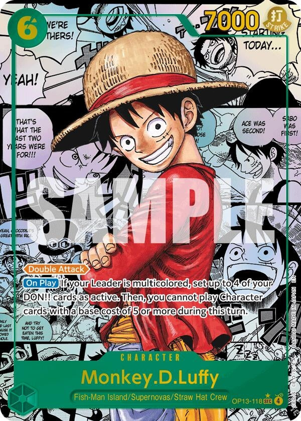 Image for Monkey.D.Luffy (118) (Super Alternate Art) (OP13-118) (Carrying On His Will) (OP13) - One Piece Card Game