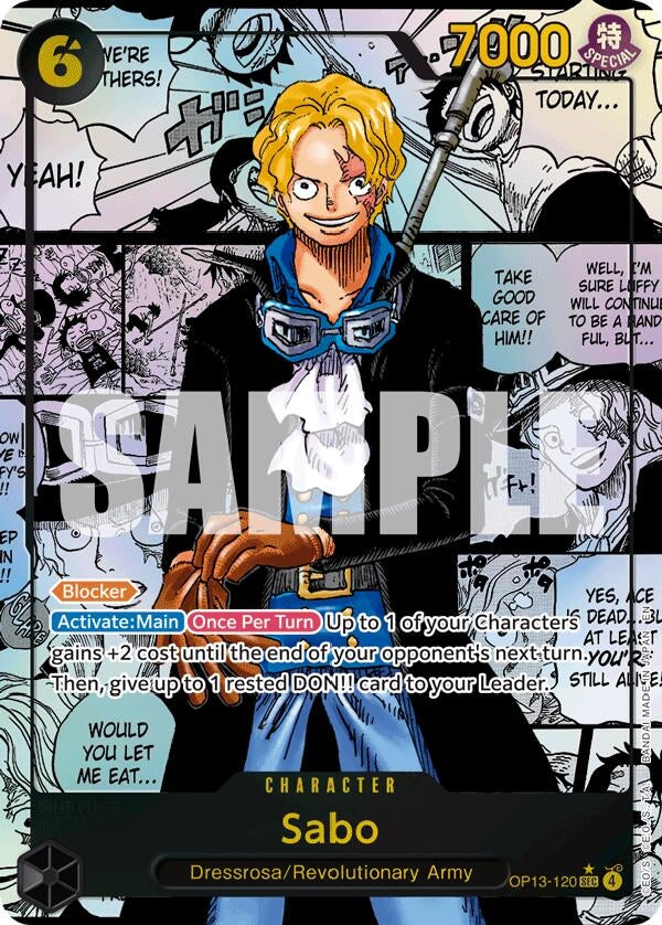 Image for Sabo (120) (Super Alternate Art) (OP13-120) (Carrying On His Will) (OP13) - One Piece Card Game