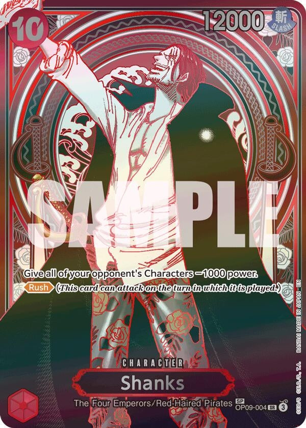 Image for Shanks - OP09-004 (SP) (Silver) (OP09-004) (Carrying On His Will) (OP13) - One Piece Card Game