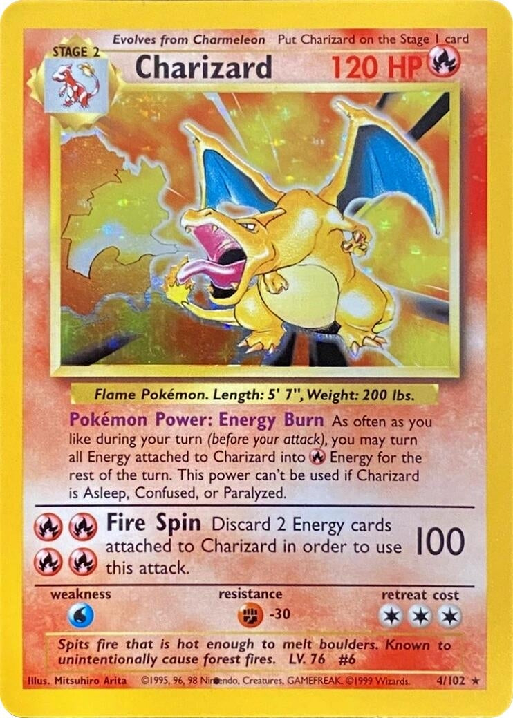 Image for Charizard (Black Dot Error) (004/102) (Base Set) (BS) - Pokemon