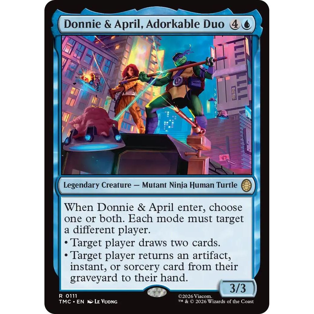 Image for Donnie & April, Adorkable Duo (111) (Teenage Mutant Ninja Turtles) - Magic: The Gathering
