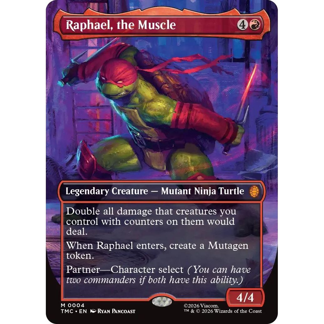 Image for Raphael, the Muscle (0004) (Borderless) (4) (Teenage Mutant Ninja Turtles) - Magic: The Gathering